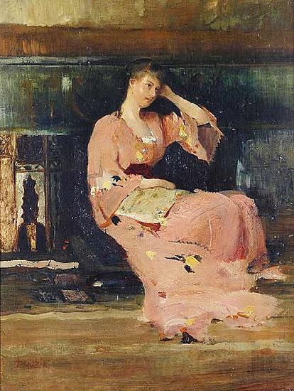Vaclav Brozik A Seated Lady Spain oil painting art